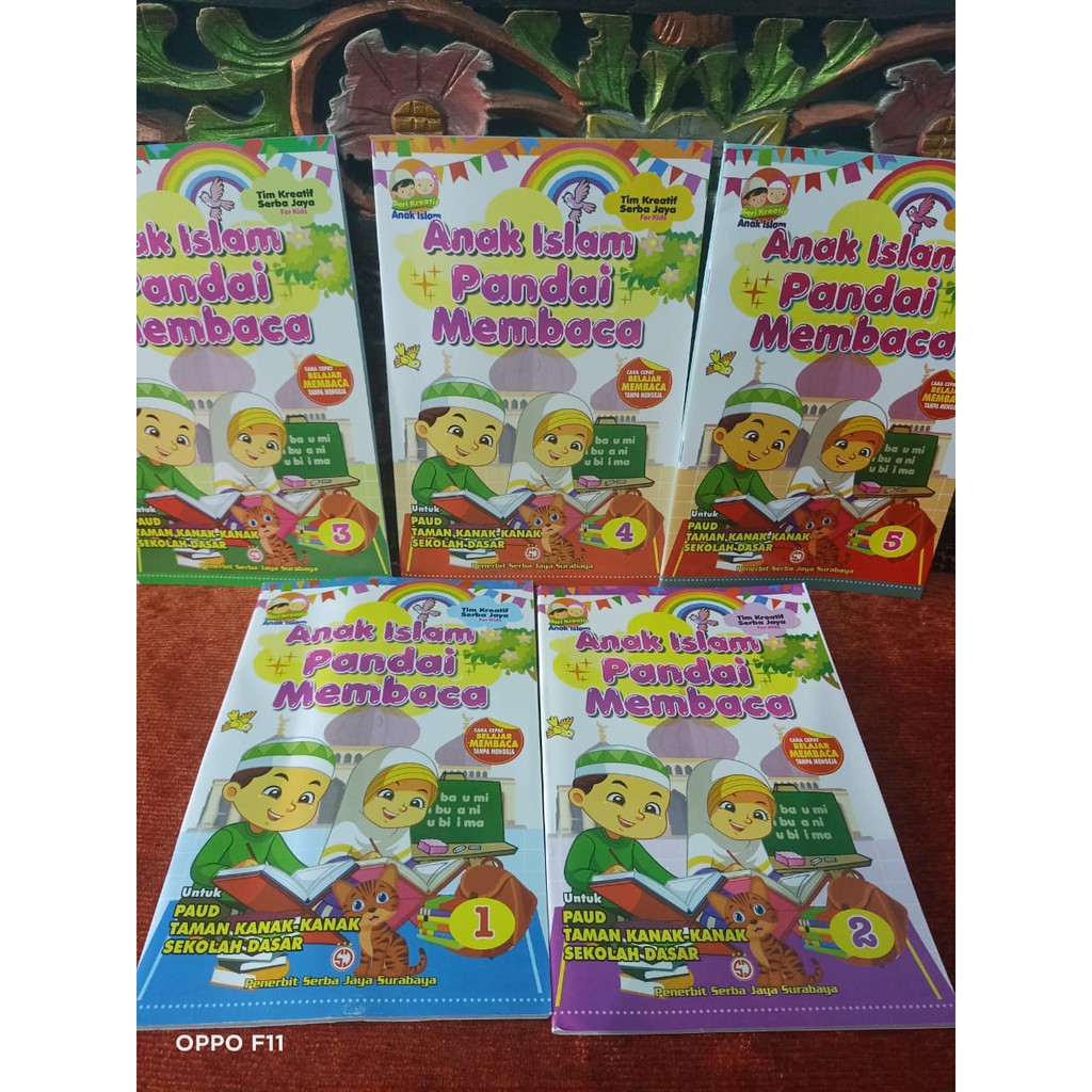 (COD) BUKU BACAAN ANAK ISLAM PINTAR MEMBACA JILID 1-5
