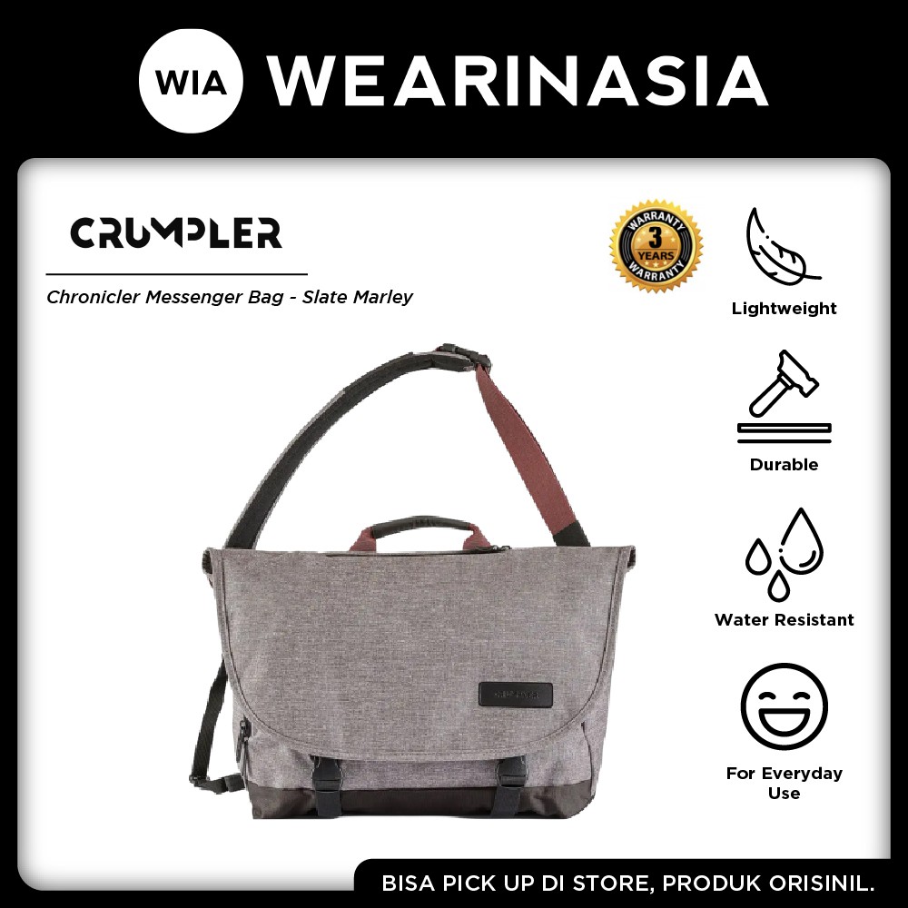 Crumpler Chronicler Slate Marle Tas Selempang Pria Wanita Original