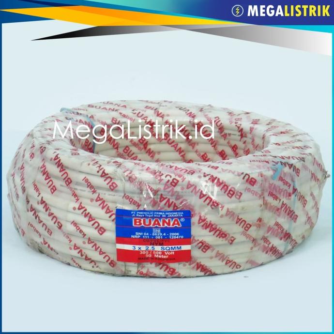 Buana Kabel Listrik Kawat NYM 3 X 2.5 MM / 3X2.5 MM ( 50 Meter )