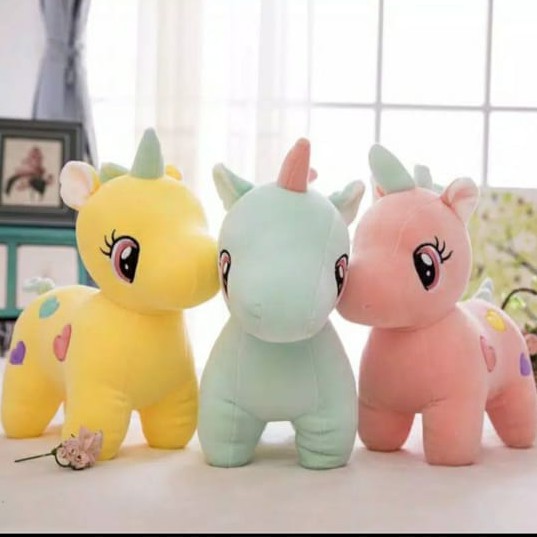 Boneka SOft Unicorn 16&quot;/45cm/boneka Unicorn Hati/Boneka Kuda Pony