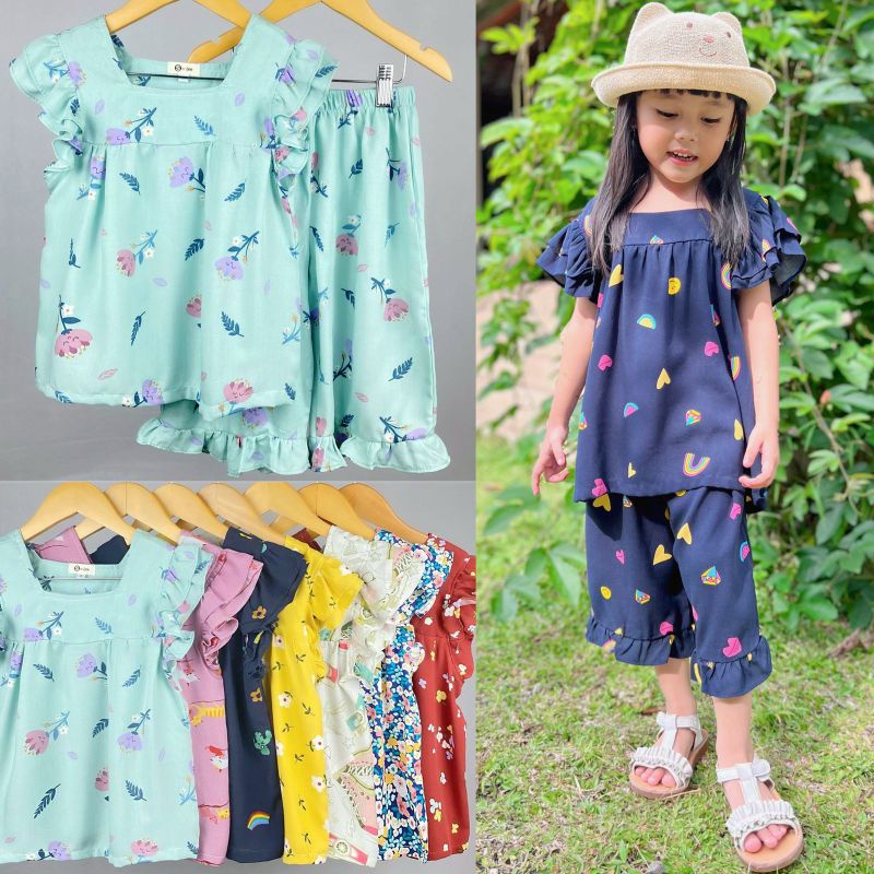 Setelan Anak Anggun Original Rayon Baju Anak Perempuan Super Premium Terlaris Best Seller