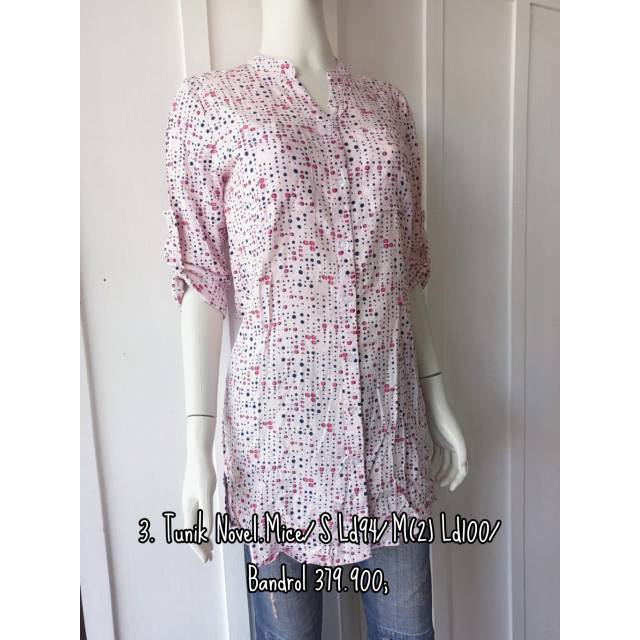 Kemeja tunik Novel Mice