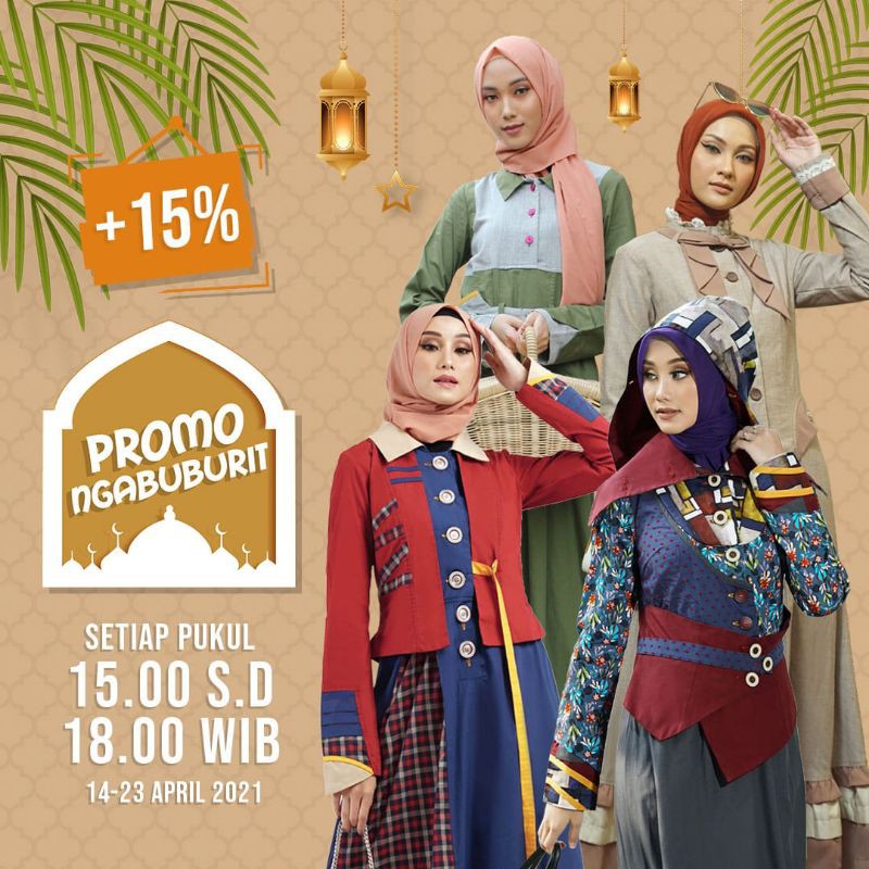 promo ngabuburit Gamis Tuneeca flashsale