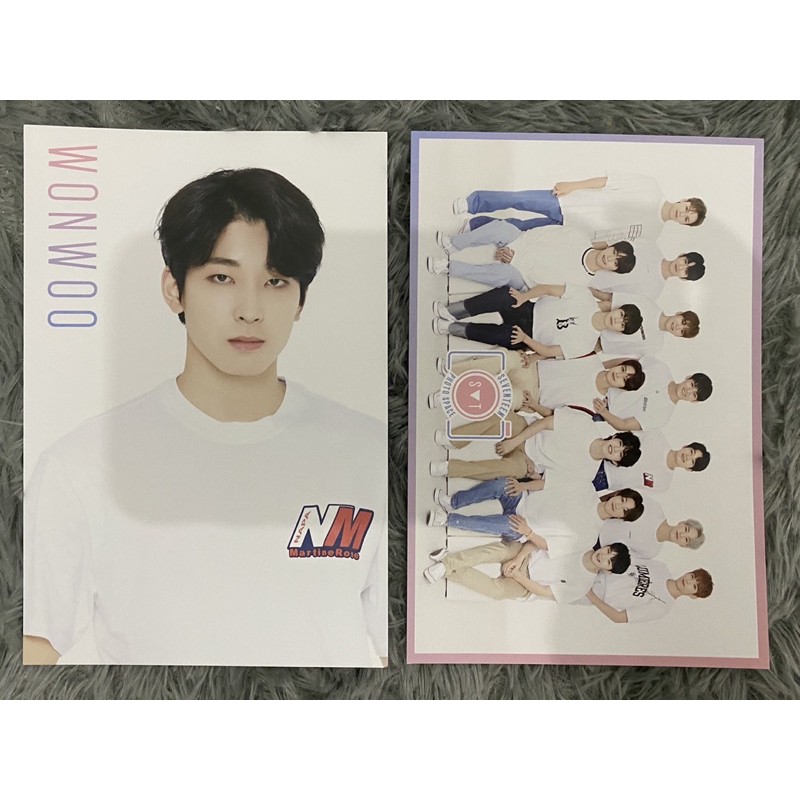seventeen photo space limited post cards - wonwoo set