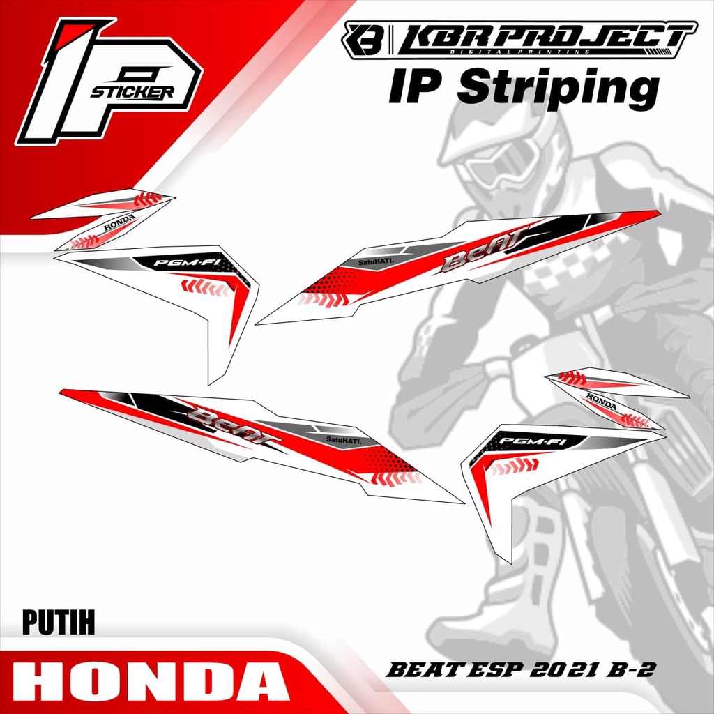 BEAT ESP 2021 striping BEAT ESP 2021 motor HONDA motor sticker variasi Racing B-2 (cod) stiker motor