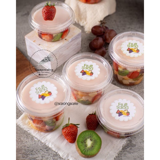 Cup Yoghurt isi 5pcs / Gelas Puding 2in1 / Gelas Yoghurt / Gelas Salad