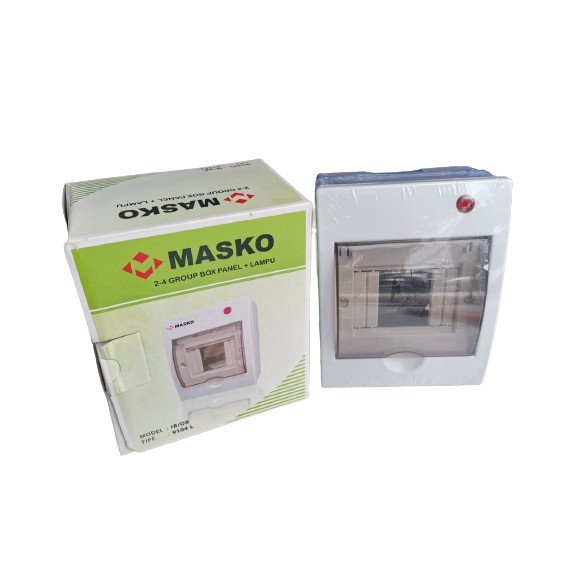 MASKO BOX MCB 4 GRUP + Lampu 9104L 9104 Rumah MCB isi 4 IB Inbow Outbow OB