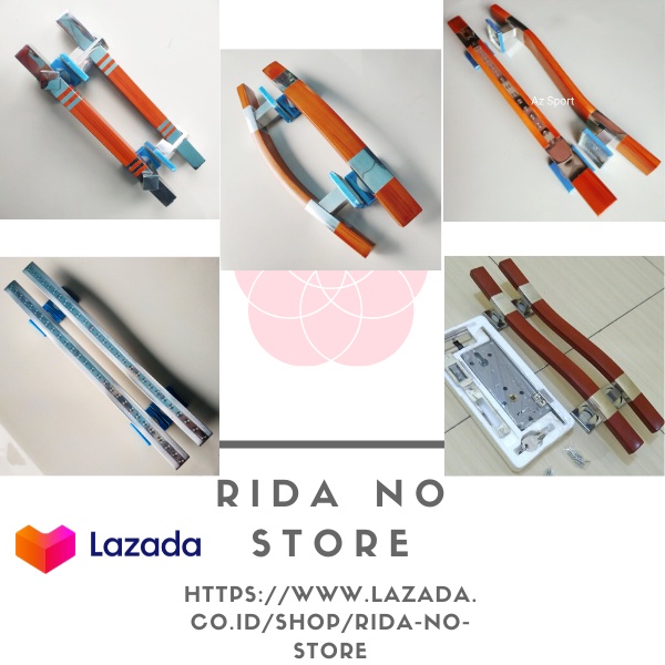 (2 biji) Pegangan Pintu Handle Pintu Handle Tarikan Gagang Rumah Stainless 25 cm