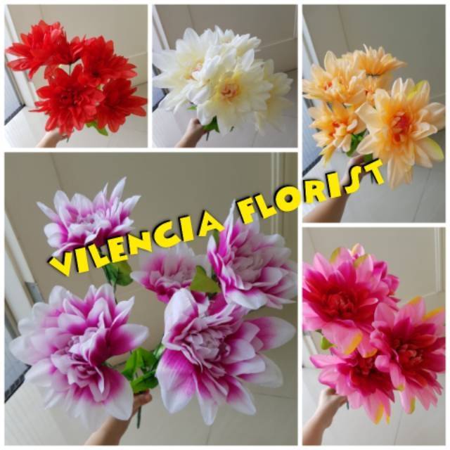  BUNGA  ARTIFICIAL DAHLIA  PALSU HIAS DEKORASI AJ50017 