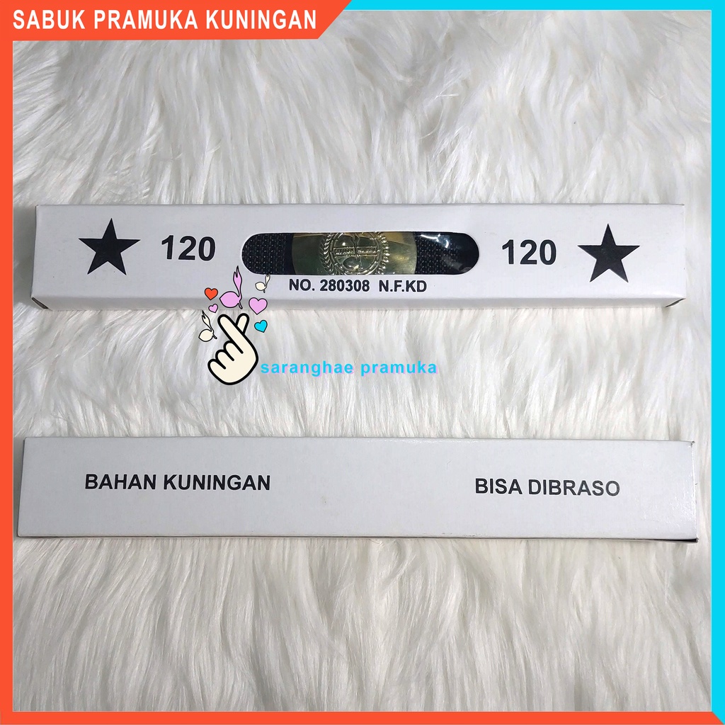 Sabuk Ikat Pinggang Pramuka Gesper Kuningan Timbul Berkualitas