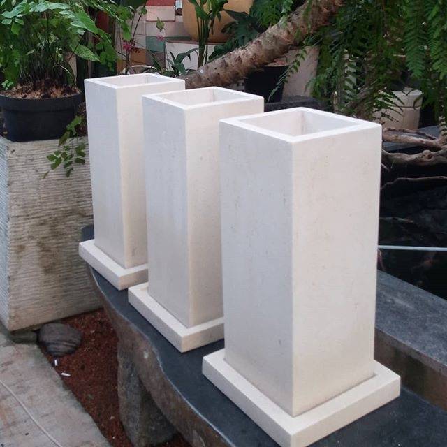 Pot Kotak Vas Vertical Tinggi 50cm