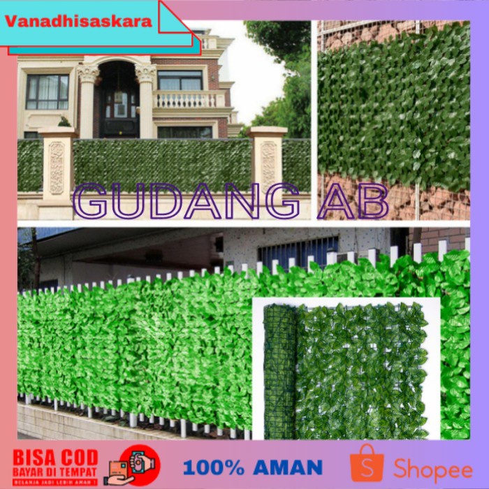 (BISA COD) DAUN RAMBAT GULUNGAN PAGAR DAUN PLASTIK HIASAN DINDING DAUN HIAS RUMAH - Semangka