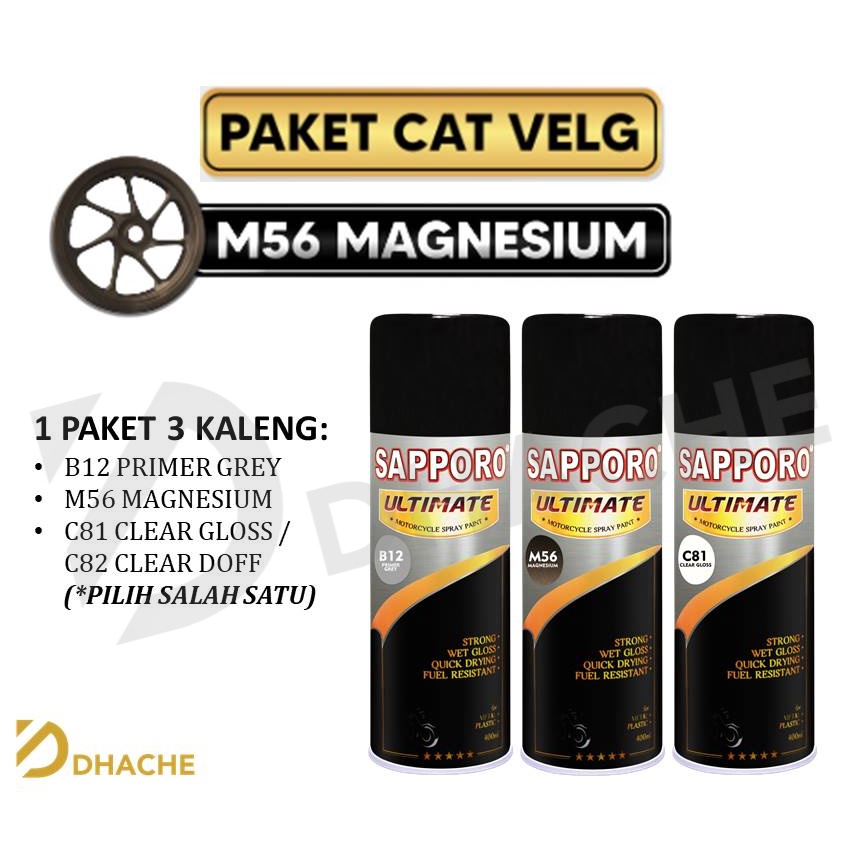 Paket Cat Velg Magnesium M56 Sapporo Ultimate / Sapporo Spray