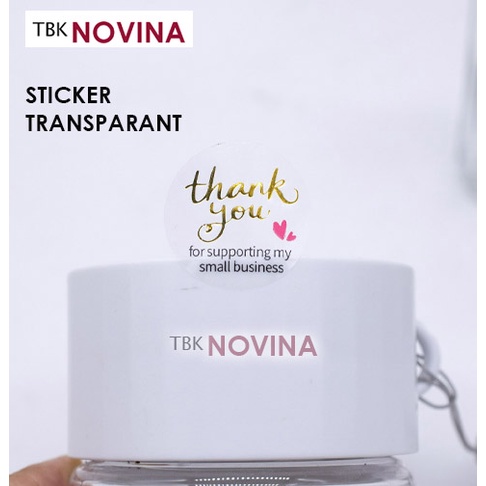 [KODE 103 / 135 ] Stiker Transparant Thank You / Label Segel Thank You (10 pcs)