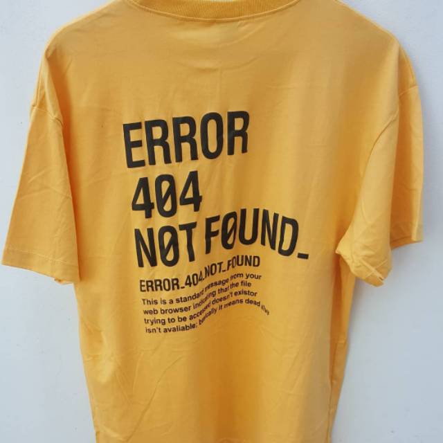 Kaos Error 404 Kuning