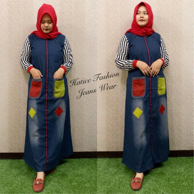 Dress jeans/gamis import/pakaian muslim wanita