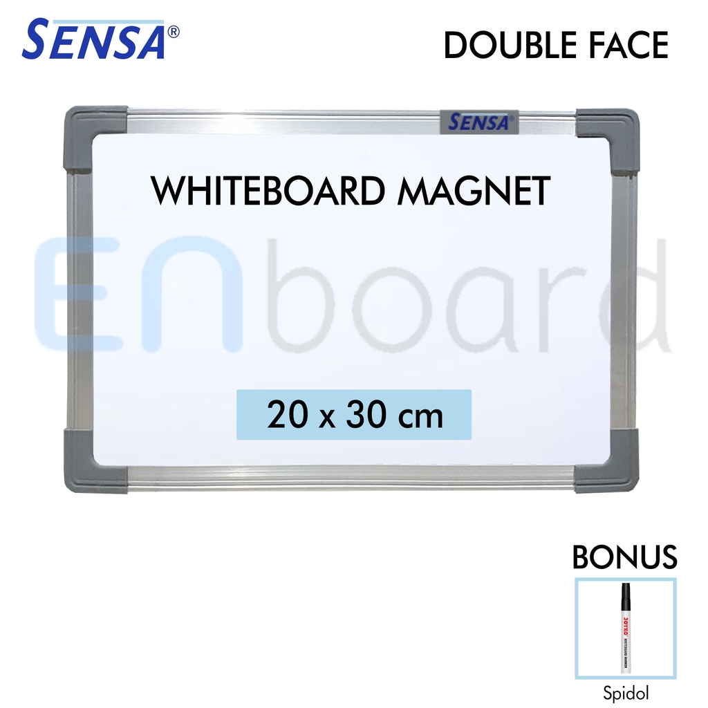 

Papan Tulis Whiteboard / White Board Gantung Magnet Double Face Sensa 20 x 30 cm