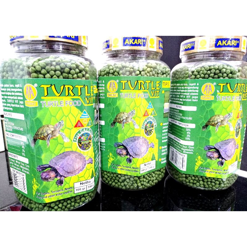 Makanan kura kura AKARI AA TURTLE VIT 350GR