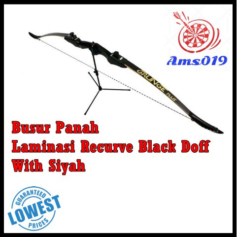 Busur Panah Laminasi Recurve Black Doff With Siyah