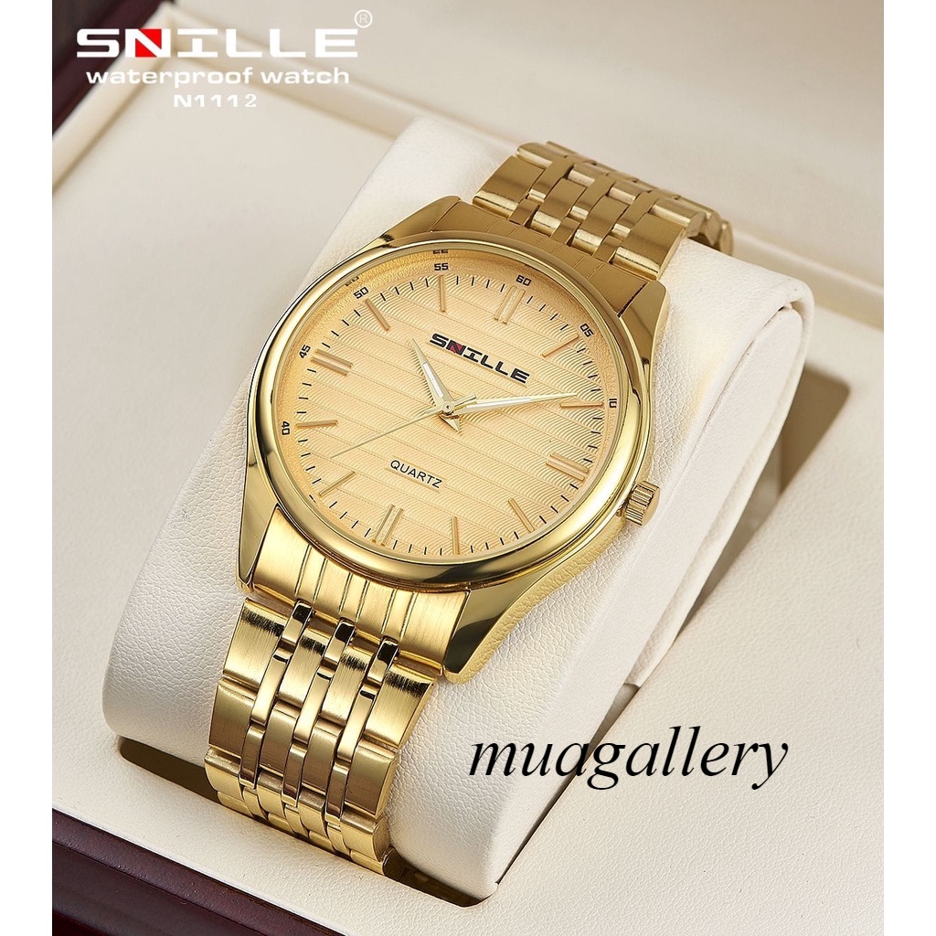 jam tangan pria SNILLE N1112 original strap rantai