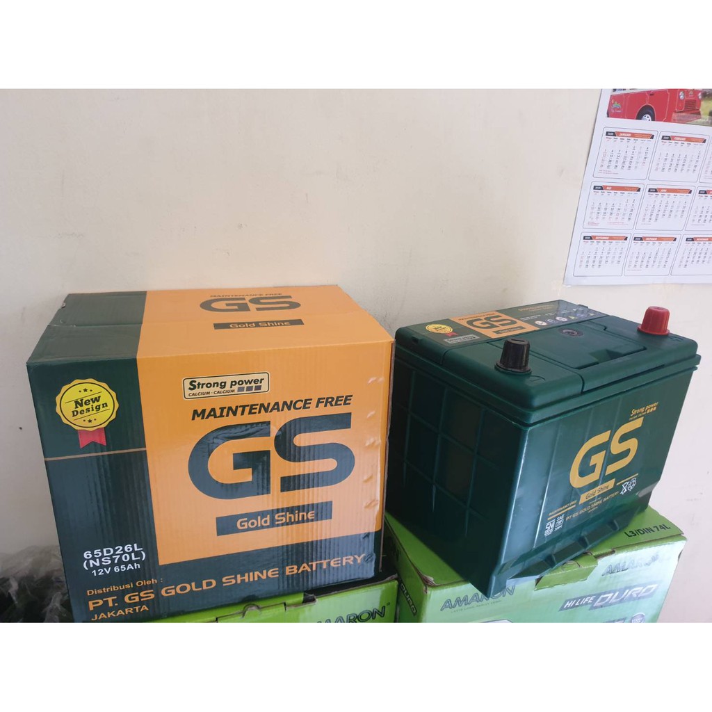 Aki Mobil GS MF NS70L / 65D26L GS MF 12V 65AH