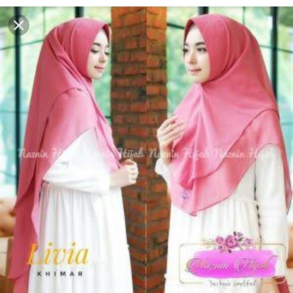 KHIMAR 2LAYER/KHIMAR LIVIA SYARI/KHIMAR PINGUIN/HIJAB JILBAB