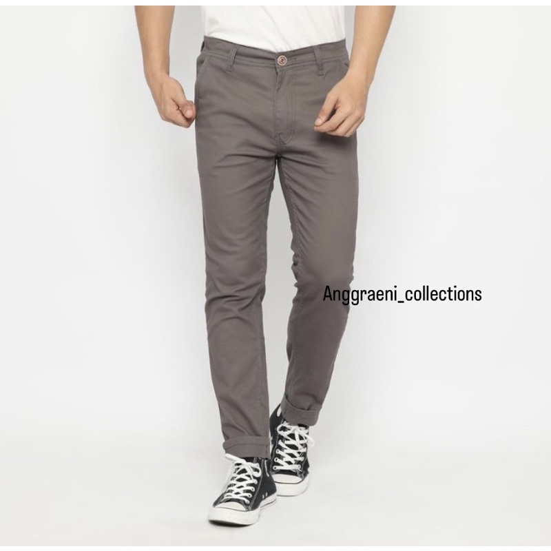 Celana Chino Chinos Pria Slim fit Panjang Kerja kantor Santai Liburan Cowok Gentleman Boy