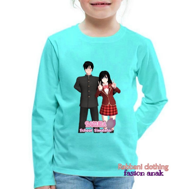 baju sakura school simulator kaos anak lengan panjang