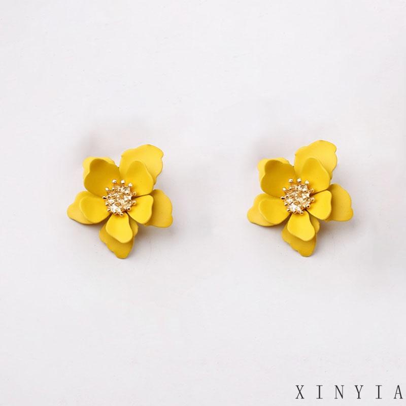 Anting Desain Bunga Lacquer Buram Serbaguna Untuk Aksesoris