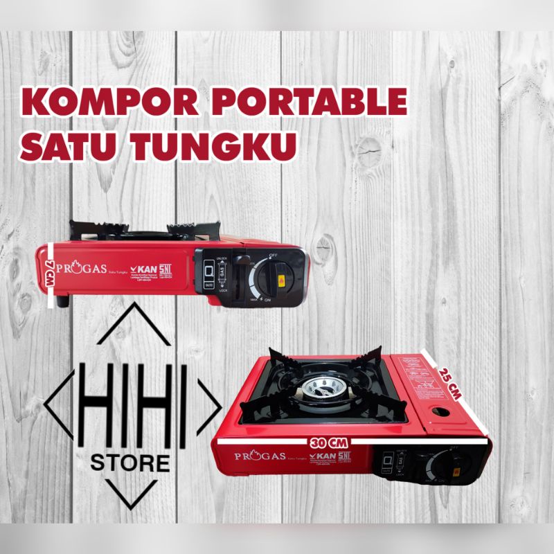 KOMPOR PORTABLE PROGAS / KOMPOR PORTABLE / KOMPOR 1 TUNGKU / KOMPOR CAMPING / KOMPOR GAS PORTABLE / KOMPOR MINI / KOMPOR GAS KALENG / KOMPOR PORTABEL