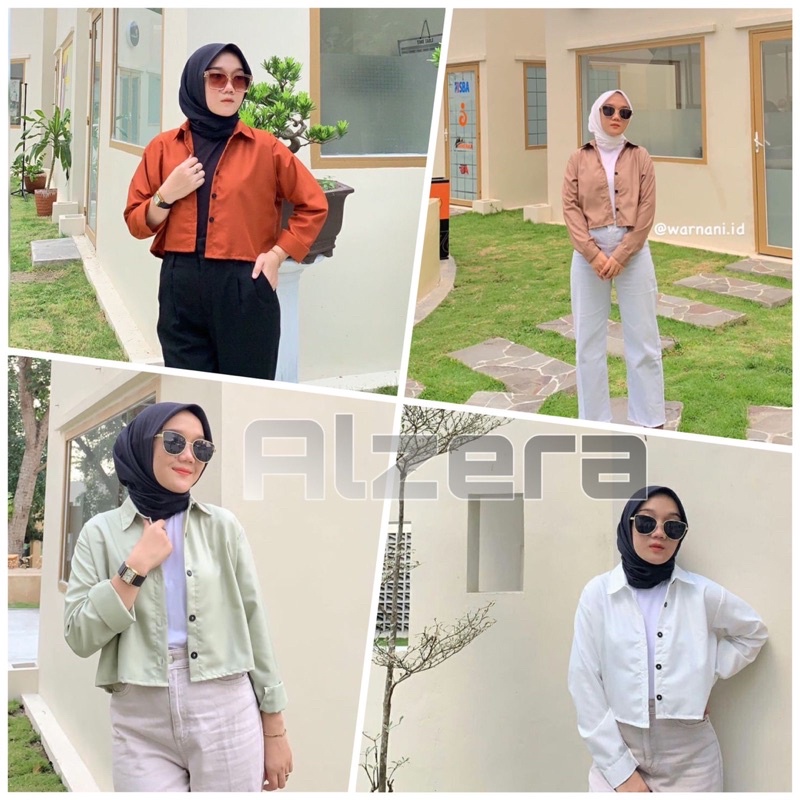 HANIN CROP / KEMEJA CROP / KEMEJA CRINKLE