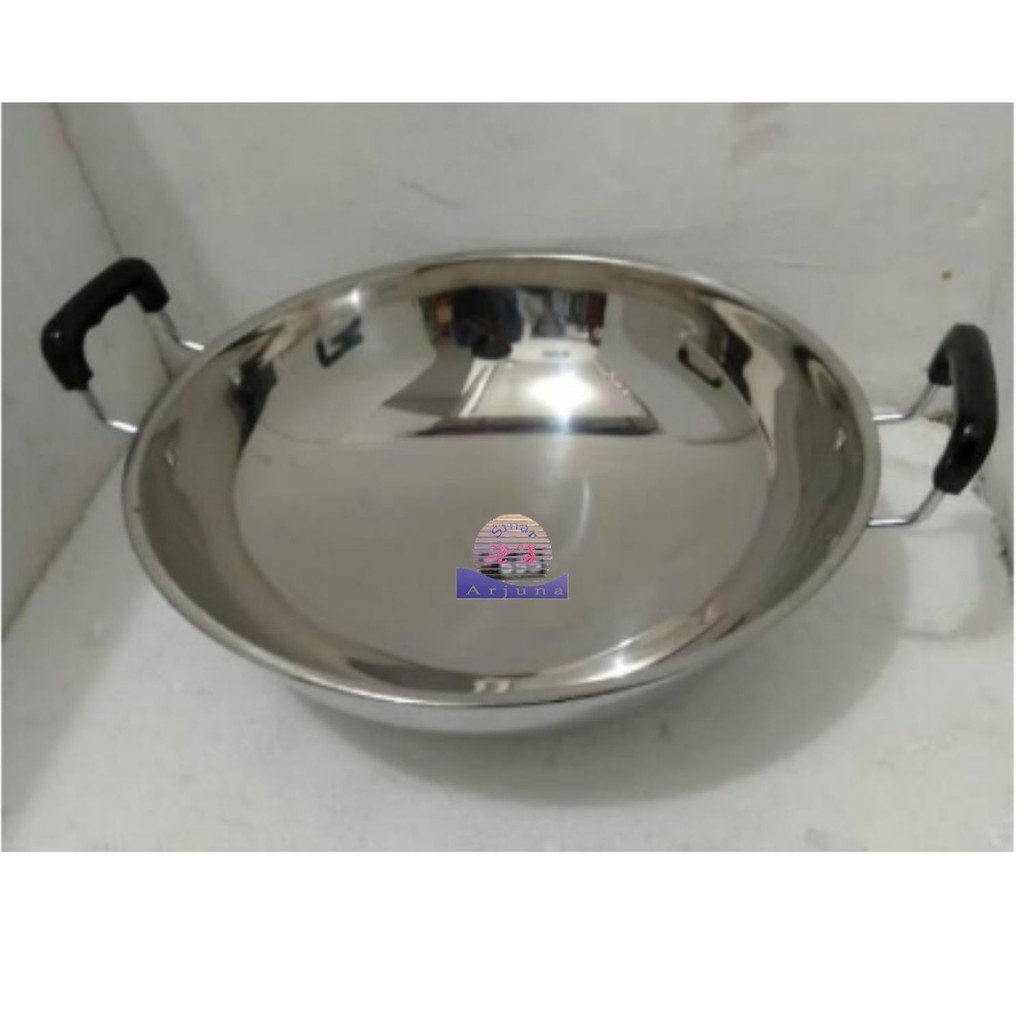 WAJAN STAINLESS STEEL/PENGGORENGAN ANTI LENGKET/KUALI 32CM