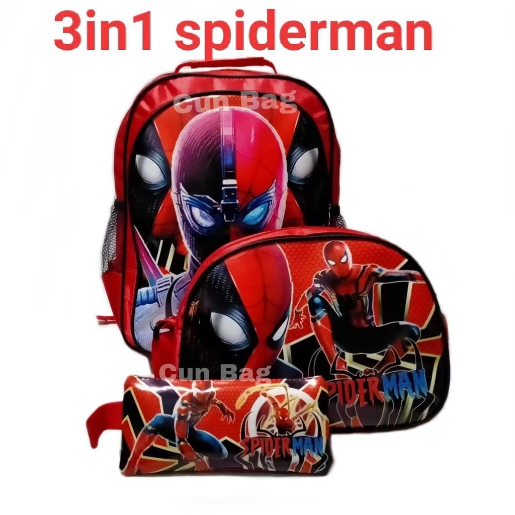 Sahabat Spiderman Paket Tas Ransel Anak Sekolah Laki Laki TK/PAUD dan SD