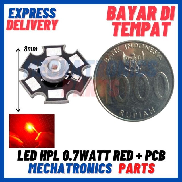 [DSP-9348] LED HPL 0.7WATT RED + PCB