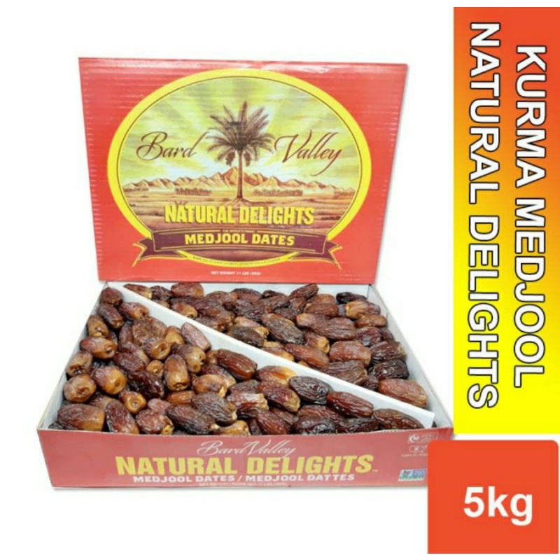

kurma medjool dates natural delights large brad valley | 5 kg