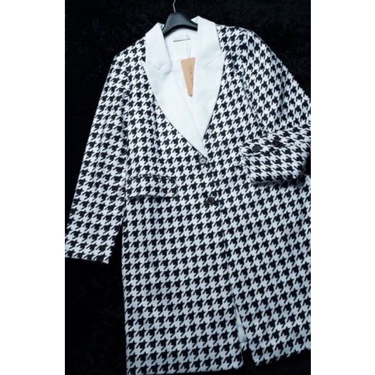 NEW COAT MOTIF HOUNDSTOOTH