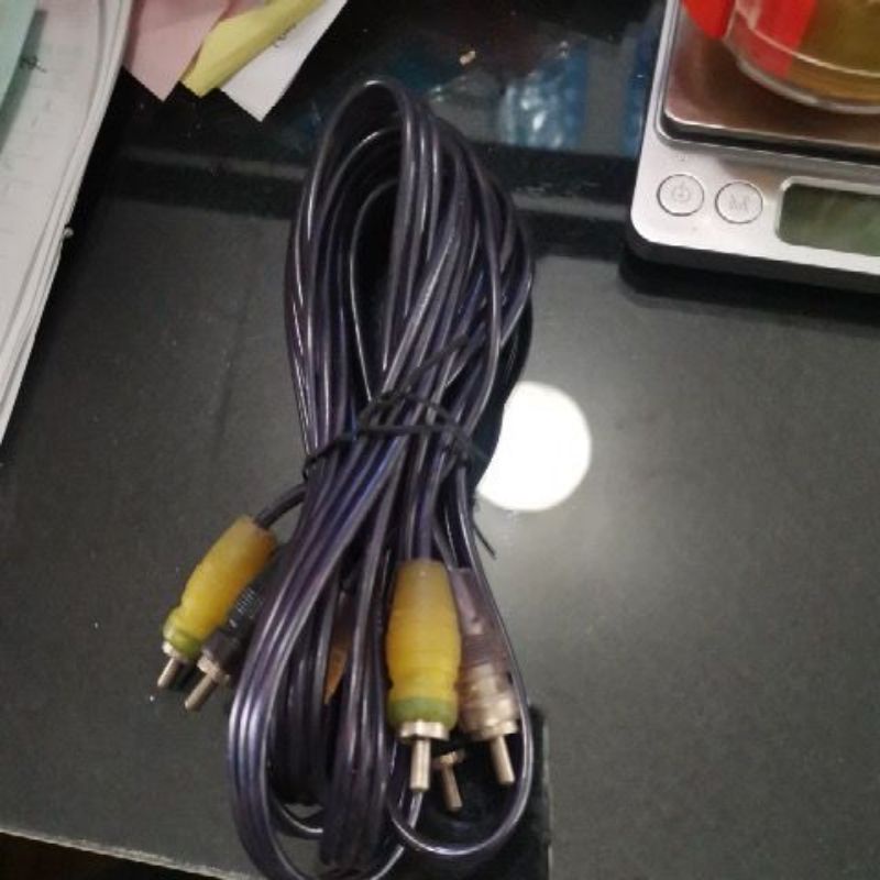 Kabel RCA 3 ke 3 tv ke dvd 3-3 transparan 2 meter