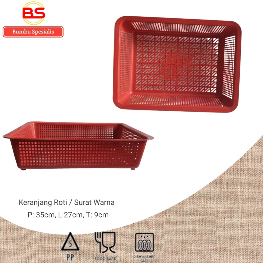 Keranjang Serbaguna / Keranjang Roti/ Keranjang Surat Besar / Per 12 Pcs / Selusin