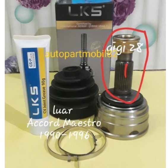 CV Joint Luar As Roda Depan Luar As Kopel Honda Accord maestro