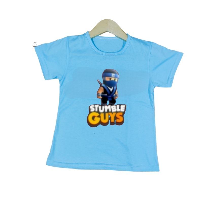 Baju Kaos Atasan Anak Cewek STUMBLE GUYS VIRAL(NINJA)USIA 1-12 TAHUN.UKURAN S.M.L.XL.2XL.3XL