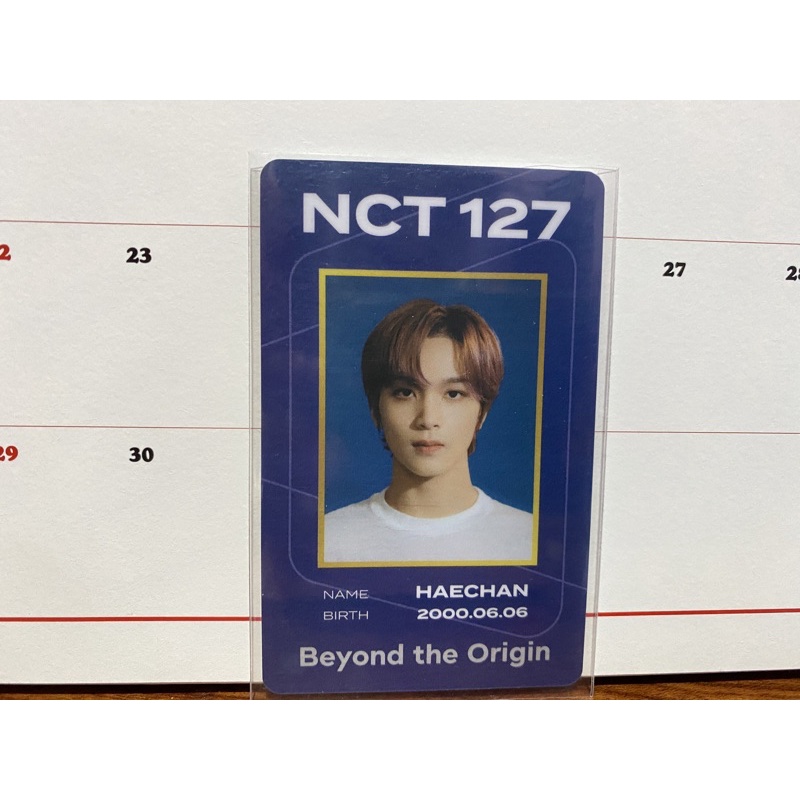 NCT Official PC Photocard Haechan Beyond Live 127 ID Card beyond the origin IDC