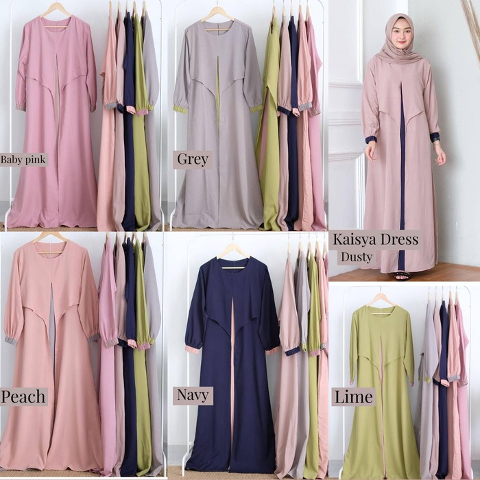 Gamis wanita murah / Dress polos / Grosir baju muslim : Kaisya Dress