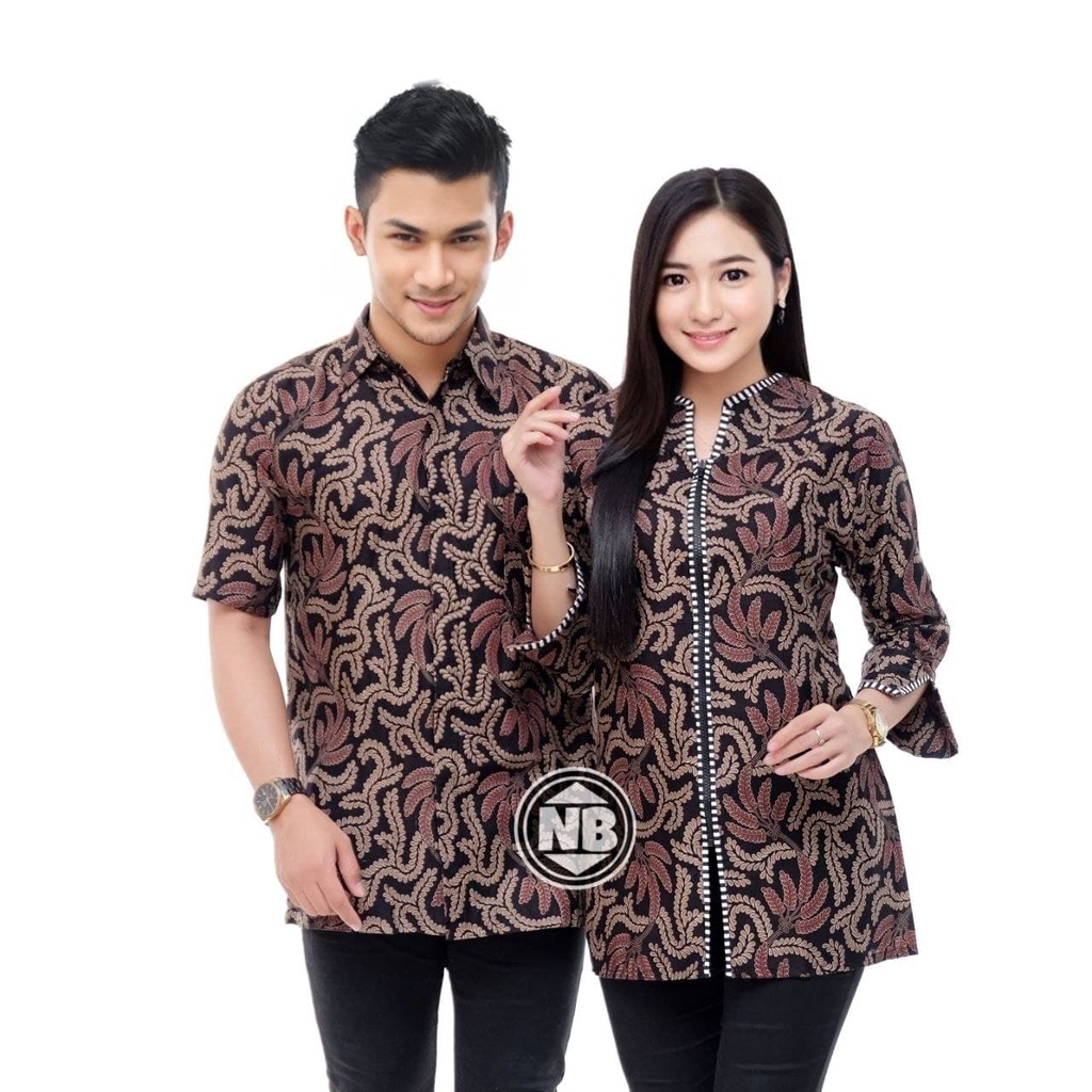 [11.11] COUPLE BATIK NEW HEM BLUS BLOUSE TRENDING INTERNATIONAL COUPLE SERAGAM TERLARIS