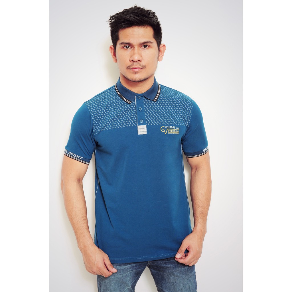 Govibos Fashion Sport Polo Shirt - Biru
