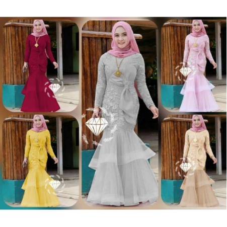Baju gamis terbaru kekinian Gamis Maxi Terbaru 2021 Duyung Model Polos Modis Kondangan Remaja