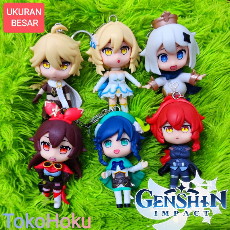 Gantungan Kunci Genshin Impact Game Action Figure Keychain