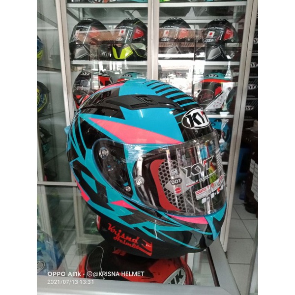 Helm Full Face KYT FALCON FR RADIANT SKY BLUE