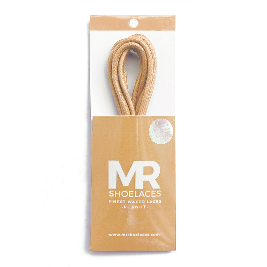 MR Shoelaces RD45 Peanut (Kacang) Tali Sepatu Lilin 2-3mm Bulat Round 50cm 60cm 70cm 80cm 90cm 100cm 120cm 150cm (Waxed Laces) - Premium Shoelace