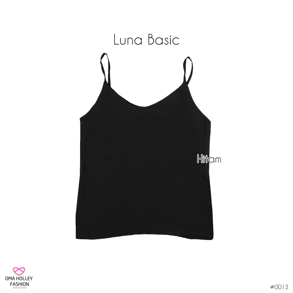 (COD) OH Fashion Luna Basic Tank Top Premium Quality Korea #0013 (Part 1)-Hitam
