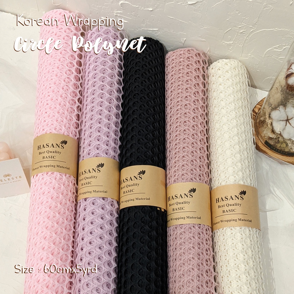 

Kertas Bunga Polynet Bulat | Flower Wrapping Circle Polynet | Korean Flower Wrapping ( Roll )